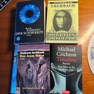 📌4 Thriller/ Roman in German Language Andreas Eschbach - Schaetzing -  Crichton